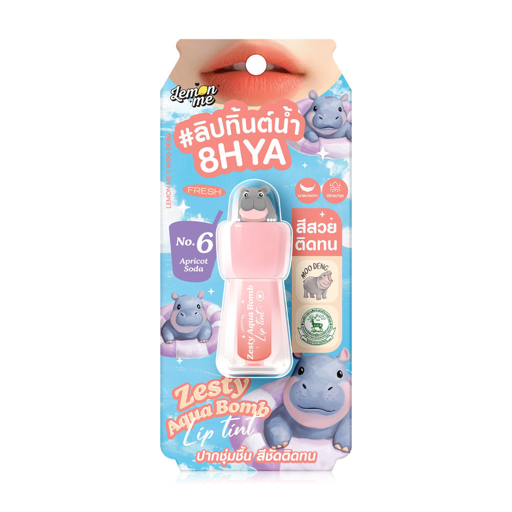 Lemon Me Aqua Bomb Lip Tint 2.6g - #06 Apricot Soda Lubricating