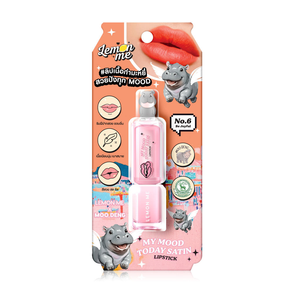 Lemon Me My Mood Satin Lipstick 3.8g - #06 Be Joyful Beautiful