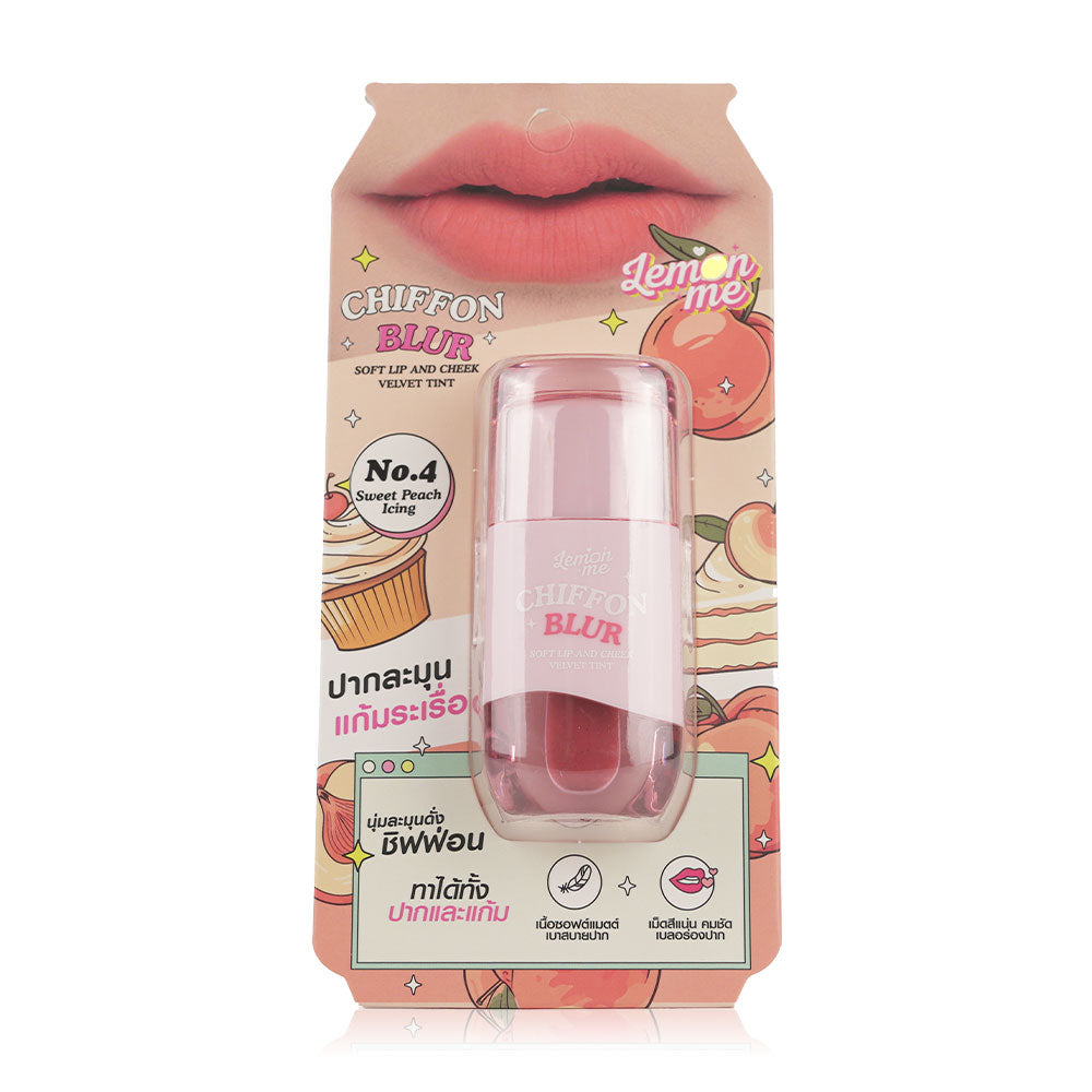 Lemon Me Chiffon Blur Soft Lip And Cheek Velvet Tint 2.6g - #04 Sweet Peach Icing
