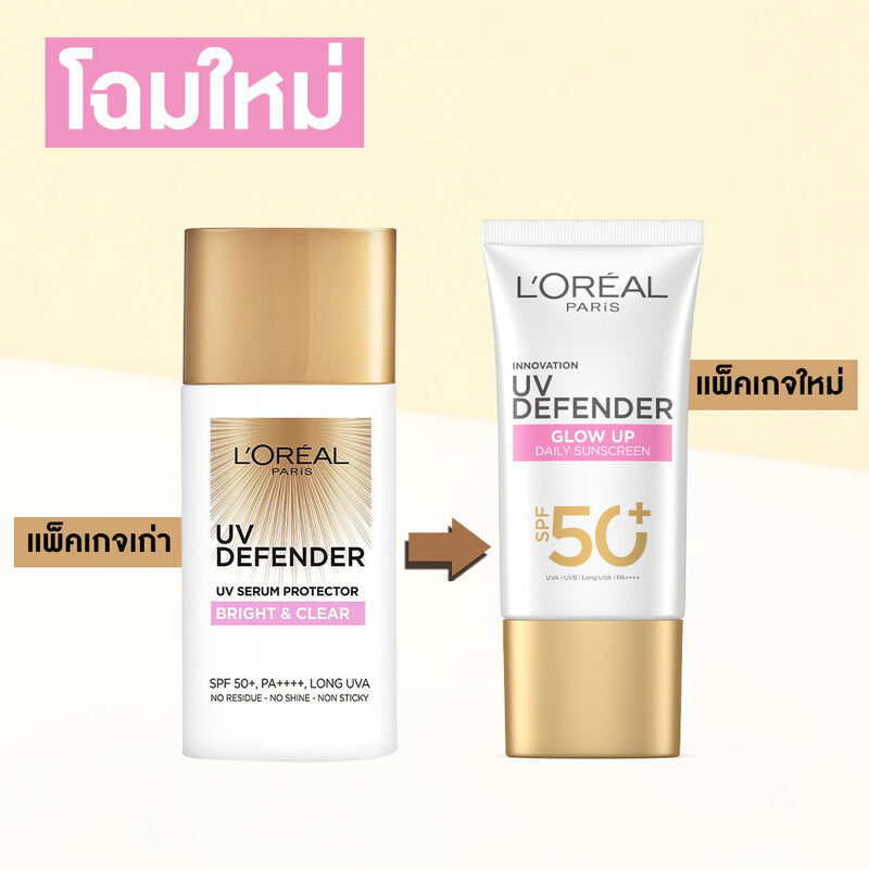 L'Oreal Paris UV Defender Glow Up SPF50+/PA++++ Long UVA 50ml