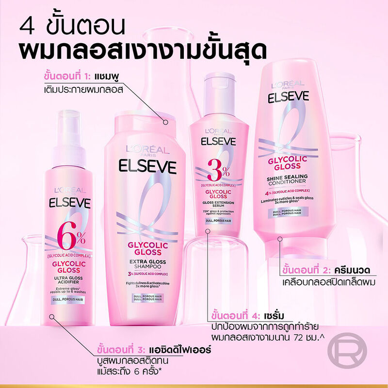 L'Oreal Paris Elseve Glycolic Gloss Extra Gloss Shampoo 280ml
