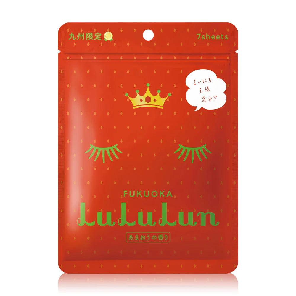 Lululun Premium Fukuoka Strawberry Facial Mask Sheet 108ml [7 Sheets]