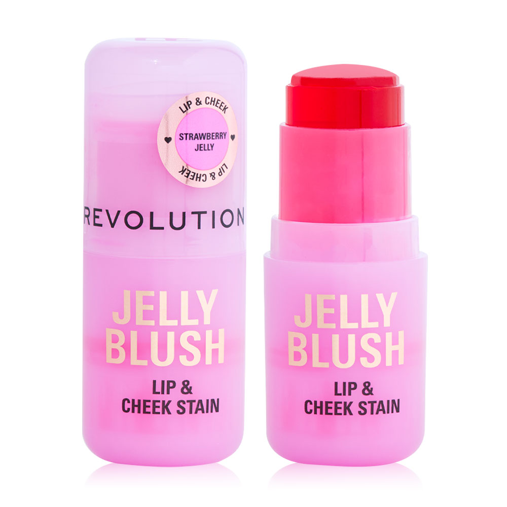 Makeup Revolution Jelly Blush Lip & Cheek Stain 5.5g - Strawberry
