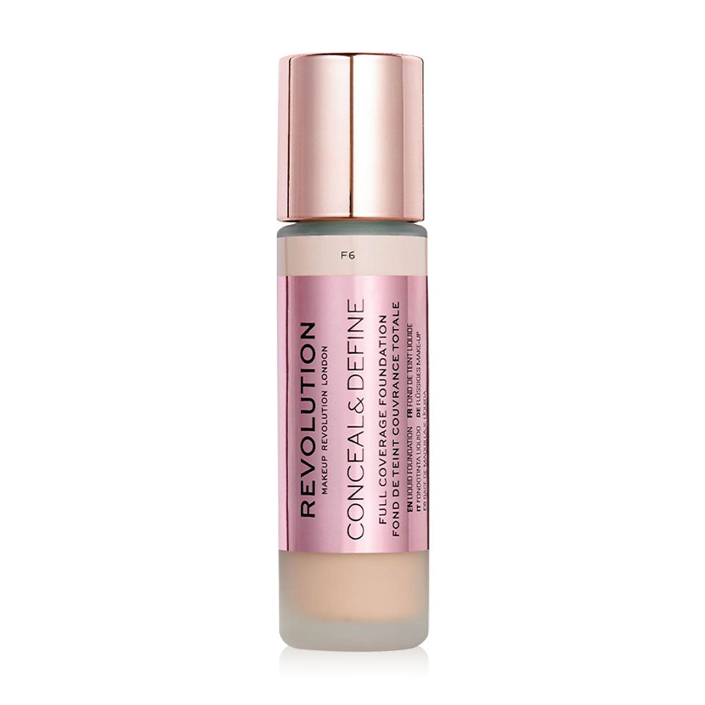 Makeup Revolution Conceal & Define Full Coverage Foundation 23ml - #F6