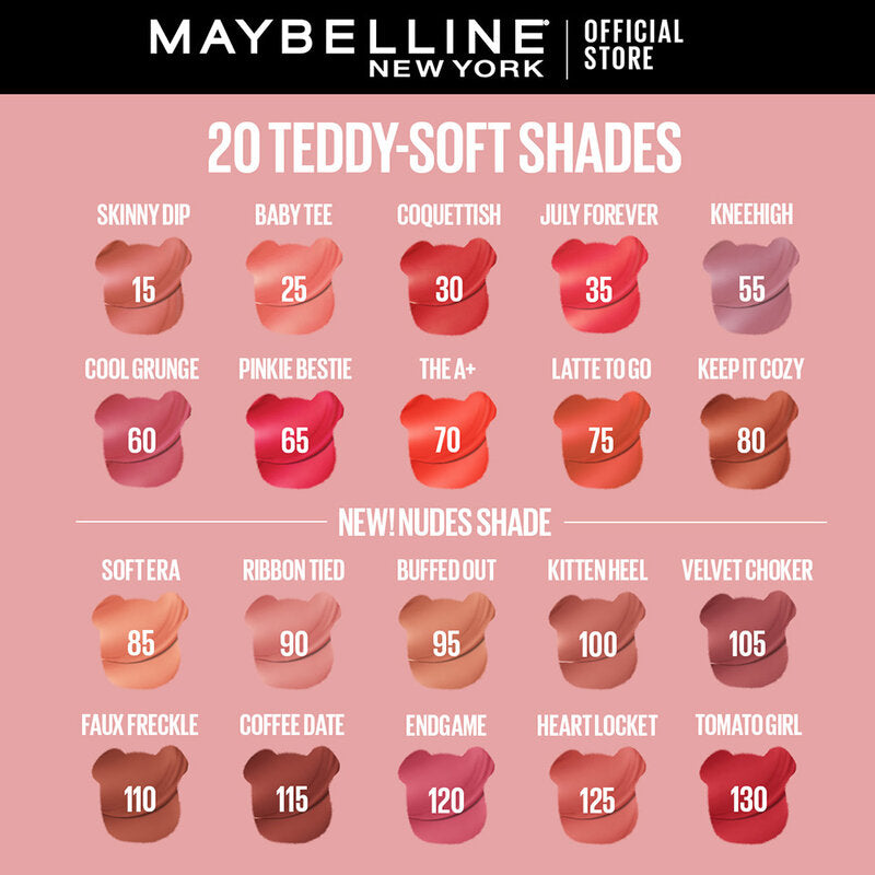 Maybelline New York Super Stay Teddy Tint 5ml #90 Ribbon Tied