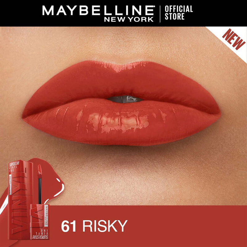 Maybelline New York Superstay Vinyl Ink Longwear Liquid Lipcolor 4.2ml #61 Risky