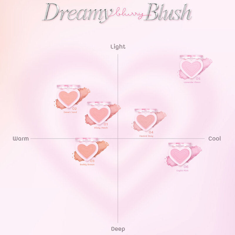 Mei Linda Dreamy Blurry Blush 2.8g #06 Cupid Pink
