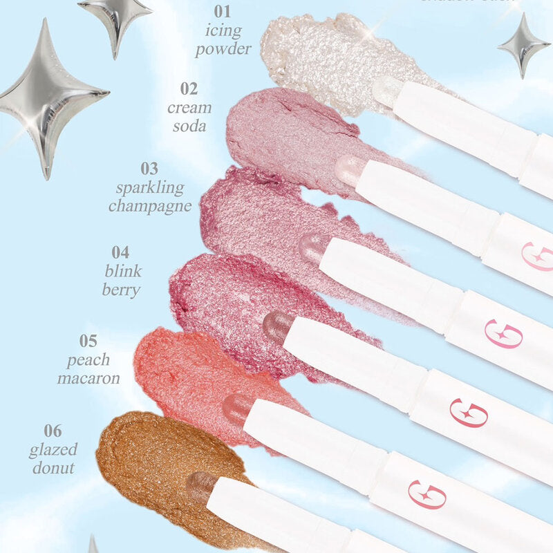 Mei Linda Glassy Glow Shadow Stick 1.5g #04 Blink Berry Glitter