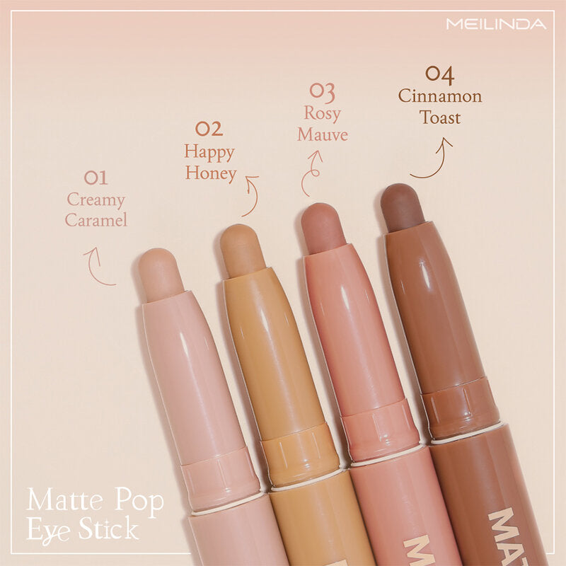 Mei Linda Matte Pop Eye Stick 1pc #02 Happy Honey