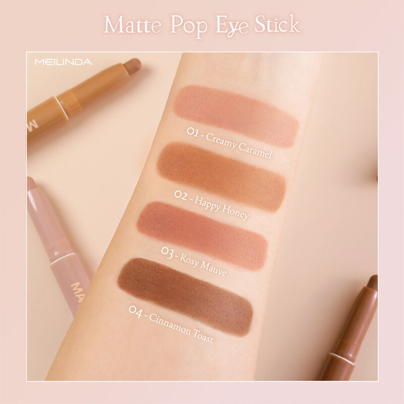 Mei Linda Matte Pop Eye Stick 1pc #03 Rosy Mauve