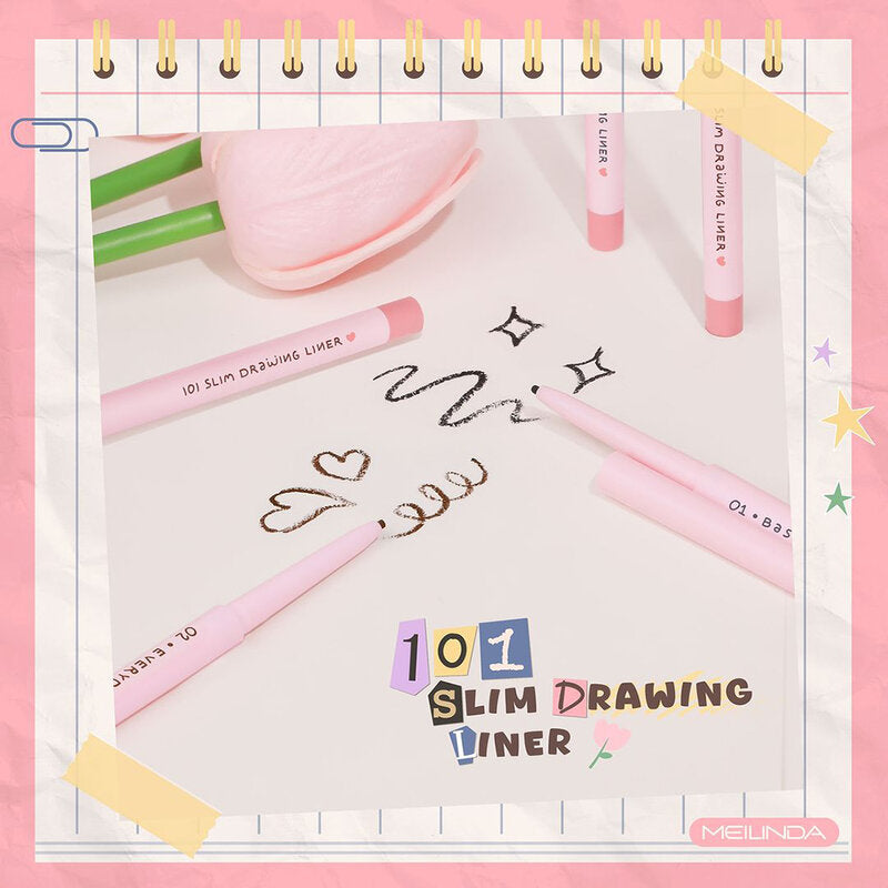 Mei Linda 101 Slim Drawing Liner 0.05g #01 Basic Black