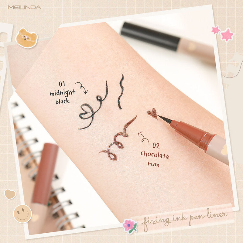 Mei Linda Fixing Ink Pen Liner 0.65g #01 Midnight Black