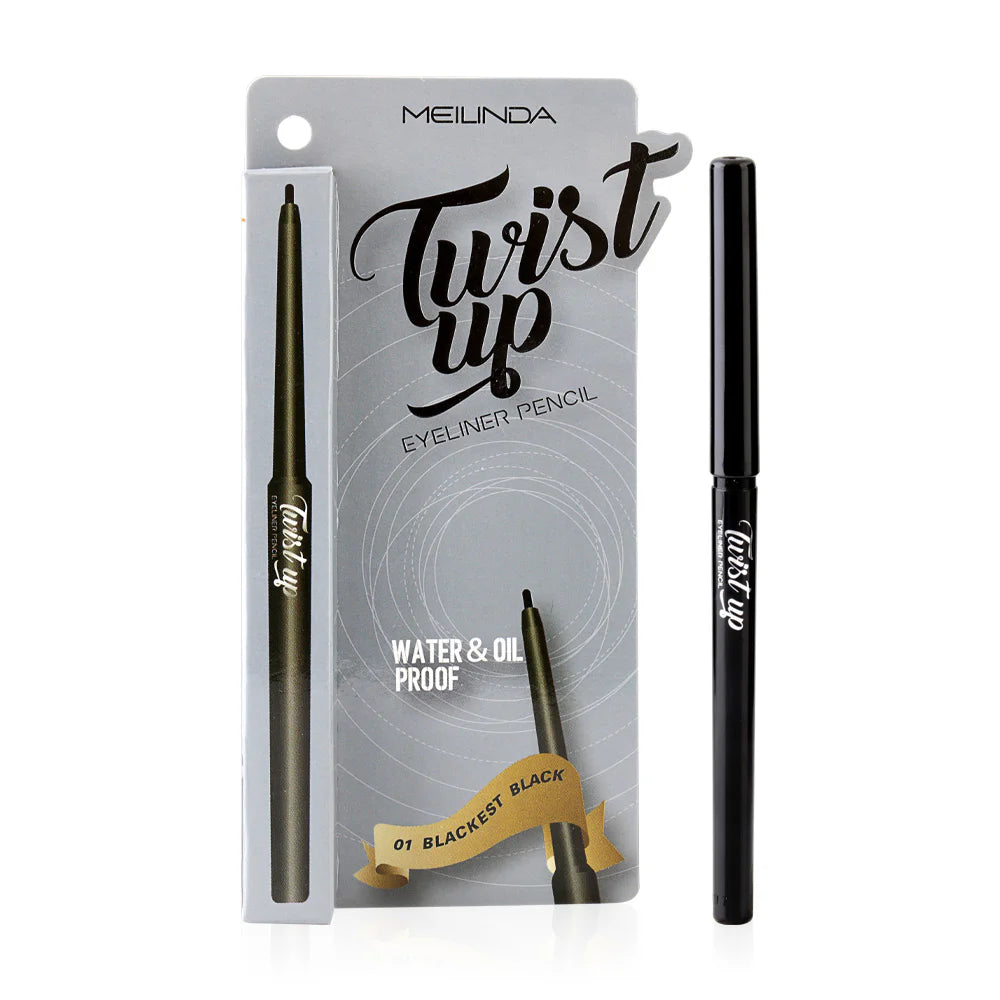 Mei Linda Twist Up Eyeliner Pencil #01 Blackest Black