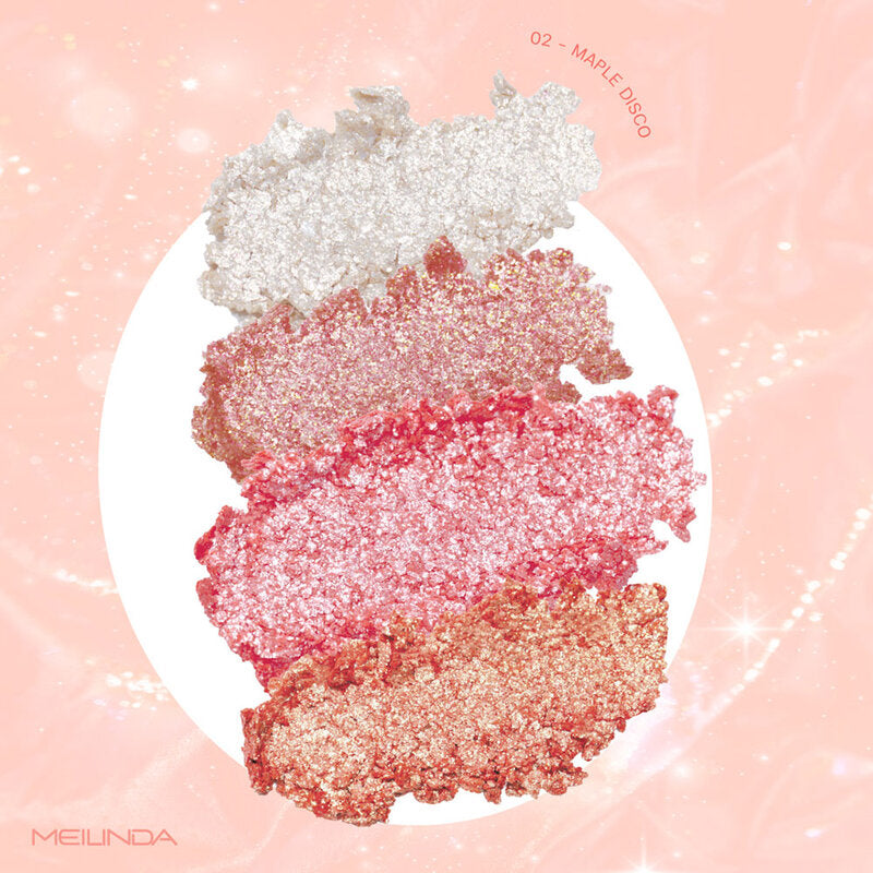 Mei Linda Snow Glitter Palette 3.6g #02 Maple Disco