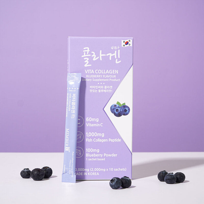 MEMBERK Vita Collagen Blueberry Flavor 2g x 10 Sachets