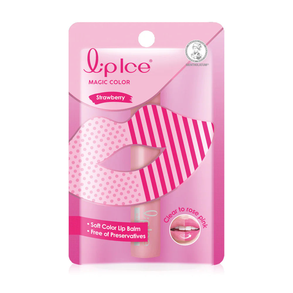 Mentholatum Lipice Magic Color 2g #Strawberry Pink