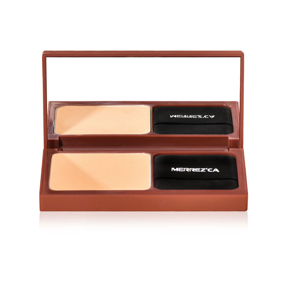 Merrez'ca Face Up Powder Pact - SPF50/PA+++ Light Nude Foundation - Beauty Buddy