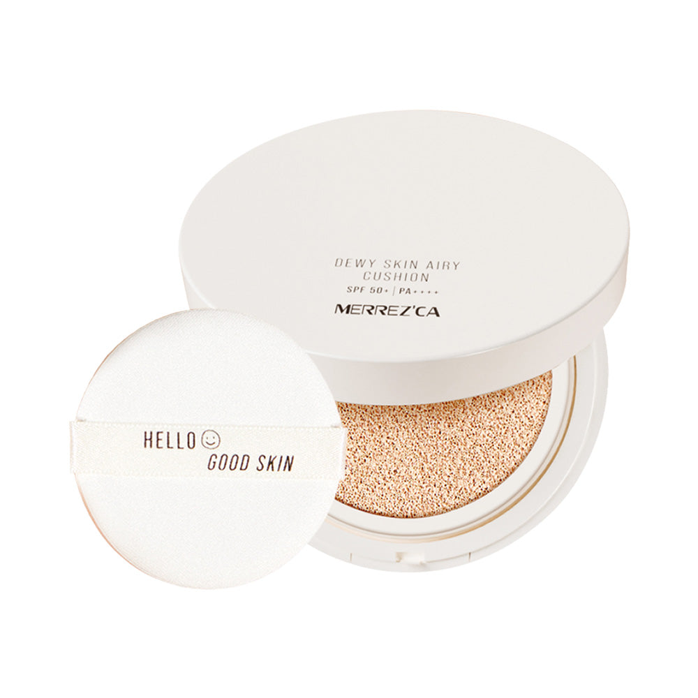 Merrezca Airy Cushion - Dewy Skin SPF50+ PA+ Light Nude - Beauty Buddy