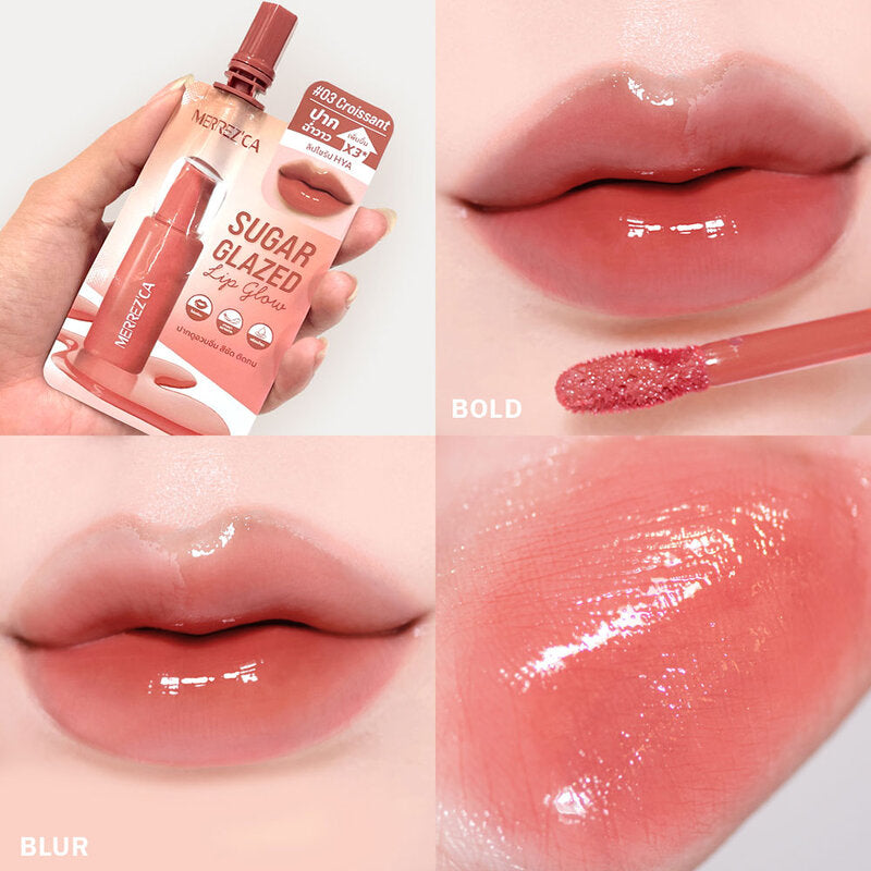 Merrezca Sugar Glazed Lip Glow 2g x 6pcs #03 Croissant