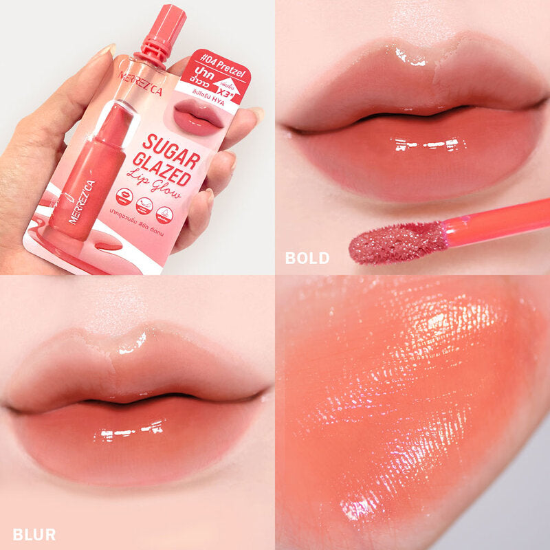 Merrezca Sugar Glazed Lip Glow 2g x 6pcs #04 Pretzel