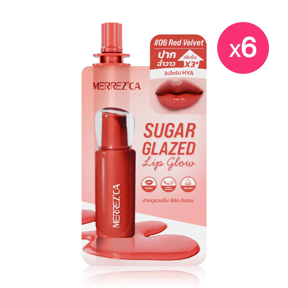 Merrezca Sugar Glazed Lip Glow 2g x 6pcs #06 Red Velvet