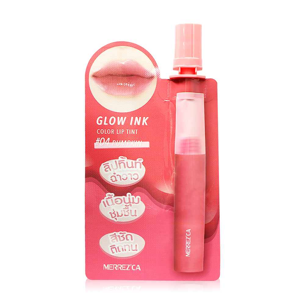 Merrez'ca Lip Tint - Glow Ink #04 Pumpkin, Cheek & Lip Formula - Beauty Buddy