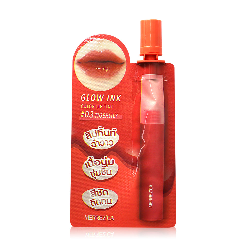 Merrez'ca Lip Tint - Glow Ink Color #03 Tigerlily - Beauty Buddy