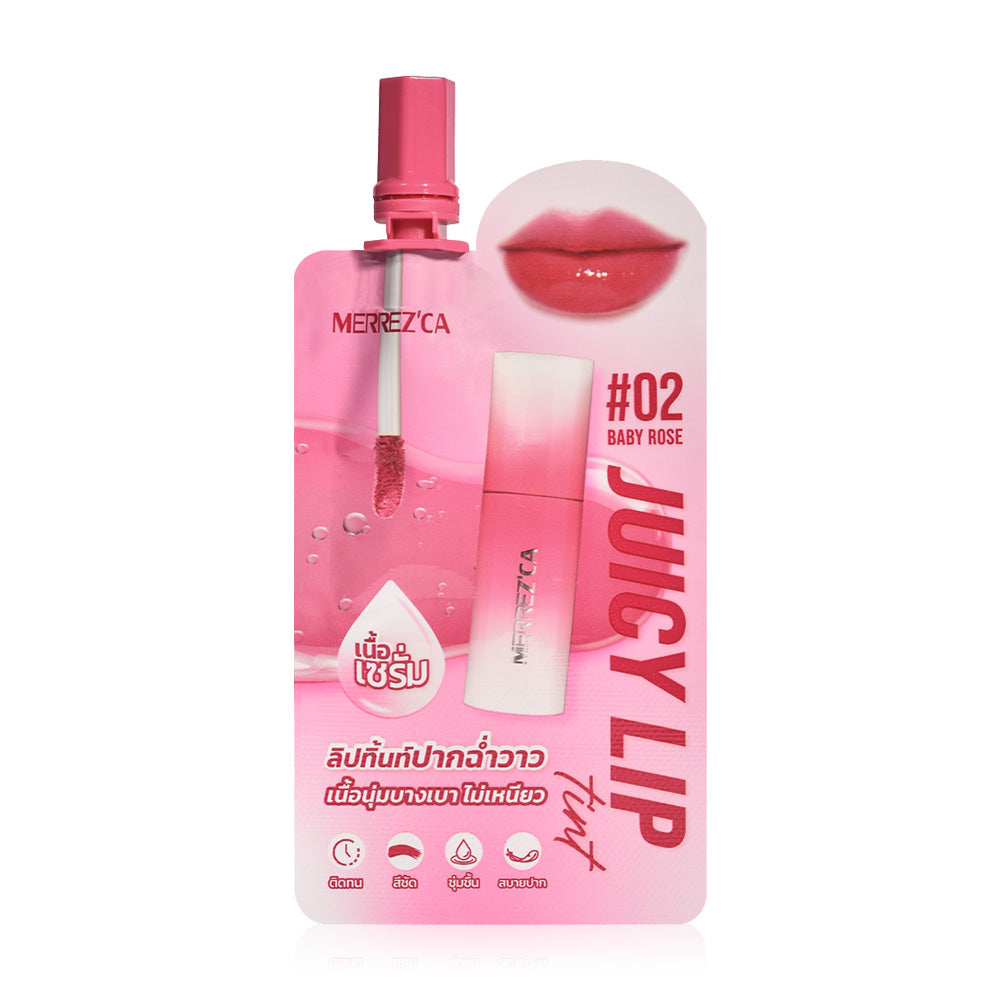 Merrezca Lip Tint - Juicy Baby Rose, 2ml - Beauty Buddy