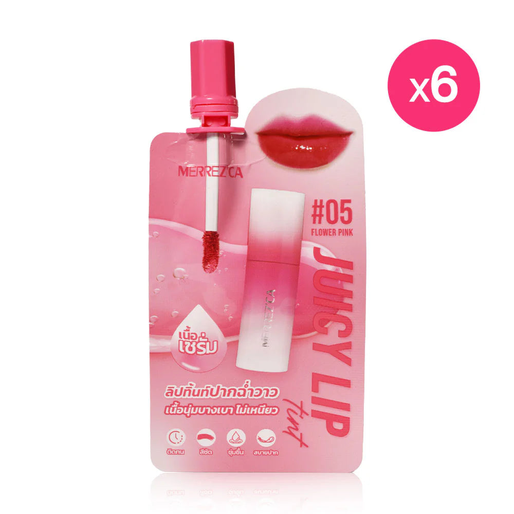 Merrezca Juicy Lip Tint 2ml x 6pcs #05 Flower Pink