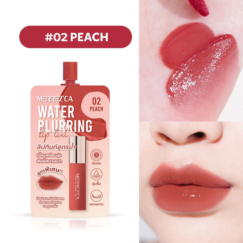 Merrezca Water Blurring Lip Tint 2ml x 6pcs #02 Peach