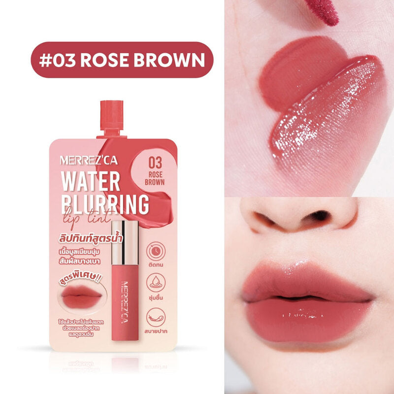 Merrezca Water Blurring Lip Tint 2ml x 6pcs #03 Rose Brown