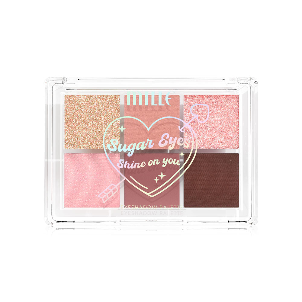 Mille Eyeshadow Palette - Queen of Hearts Matte & Glitter Formula - Beauty Buddy