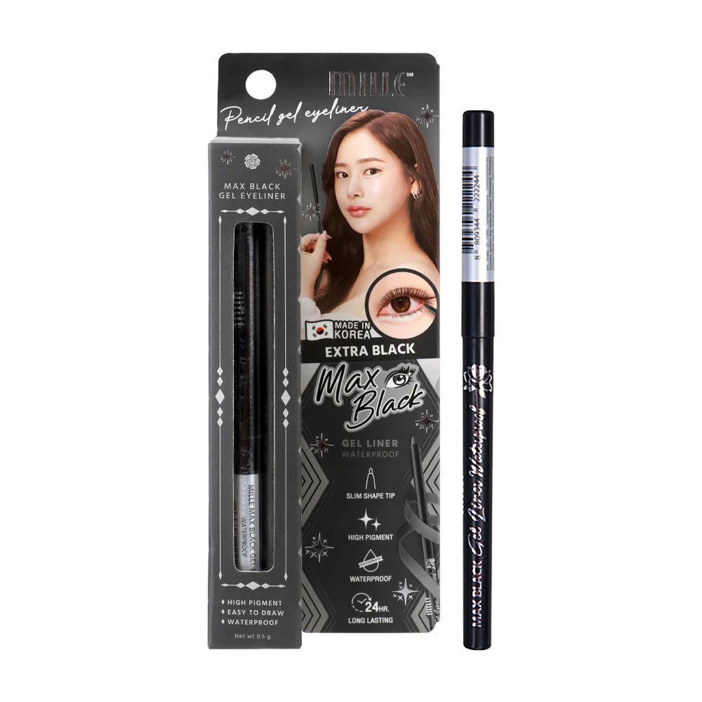 Mille Gel Eyeliner - Black 0.05g with Natural Extracts - Beauty Buddy