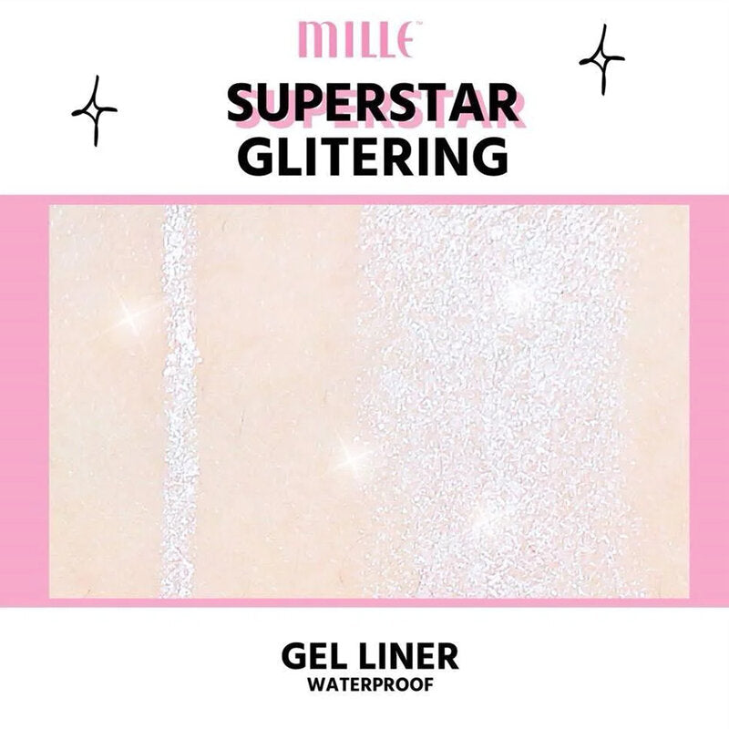 Mille Gel Liner - Waterproof Glittering White - Beauty Buddy