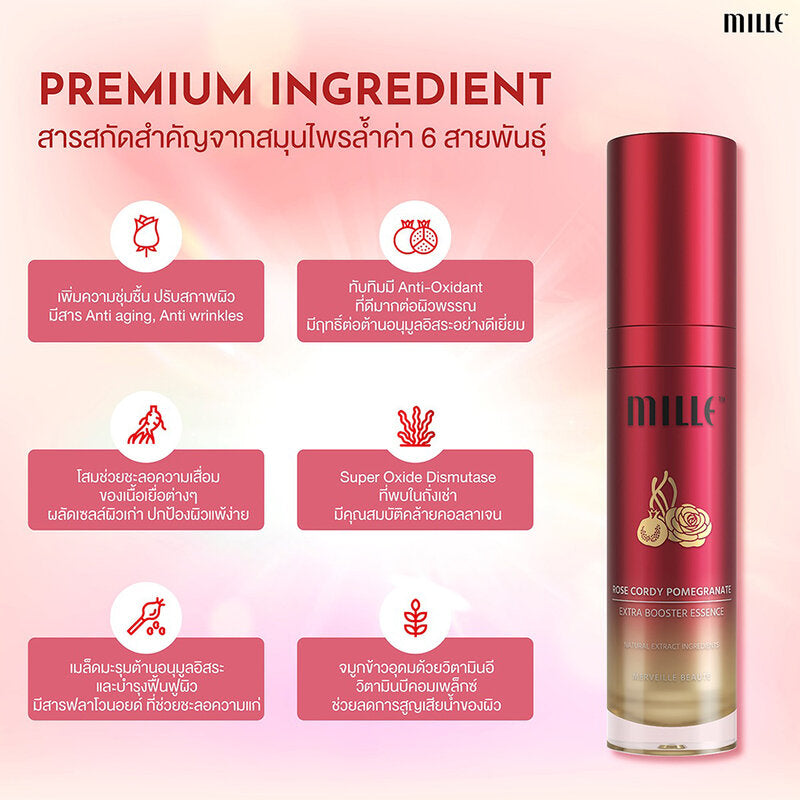 Mille Booster Essence - Cordy Pomegranate for Revitalizing Skin - Beauty Buddy
