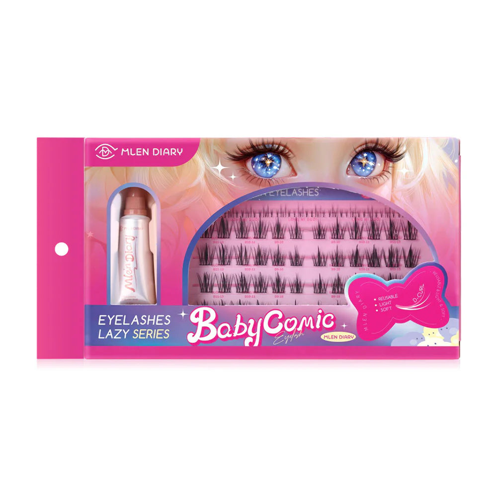 MLEN DIARY Eyelashes Lazy Series 5 Rows #Baby Comic