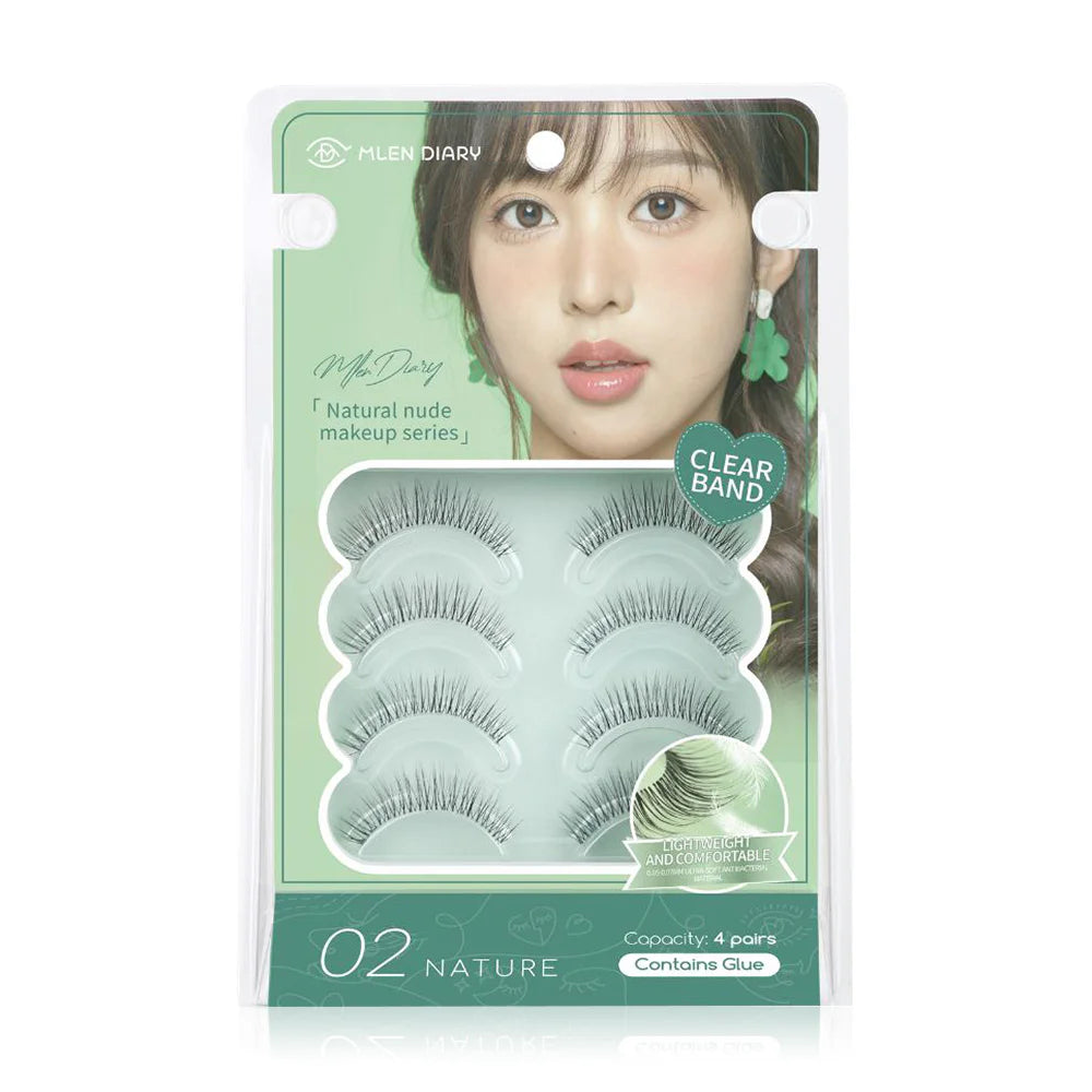 MLEN DIARY Strips Lashes Naked Makeup Series Eyelashes 4 Pairs #02