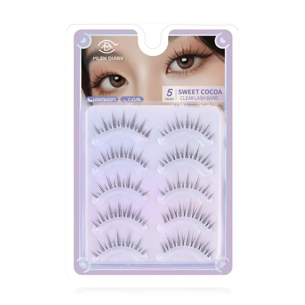 MLEN DIARY Strips Lashes Series Eyelashes 5 Pairs #Sweet Cocoa
