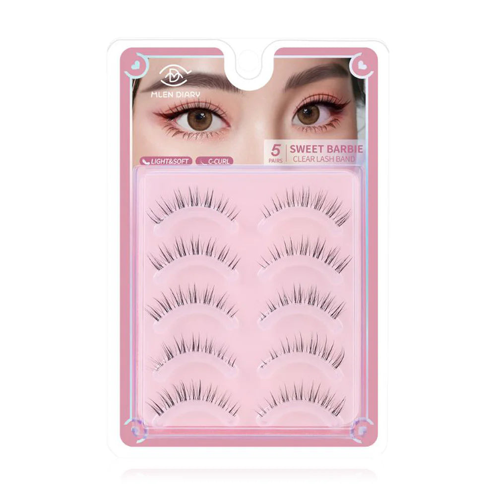 MLEN DIARY Strips Lashes Series Eyelashes 5 Pairs #SweetBarbie