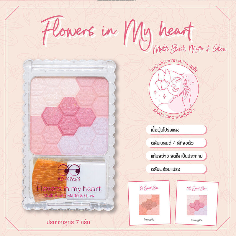 Mongrang Flowers In My Heart Multi Blush 7g #02 Sweet Lilac