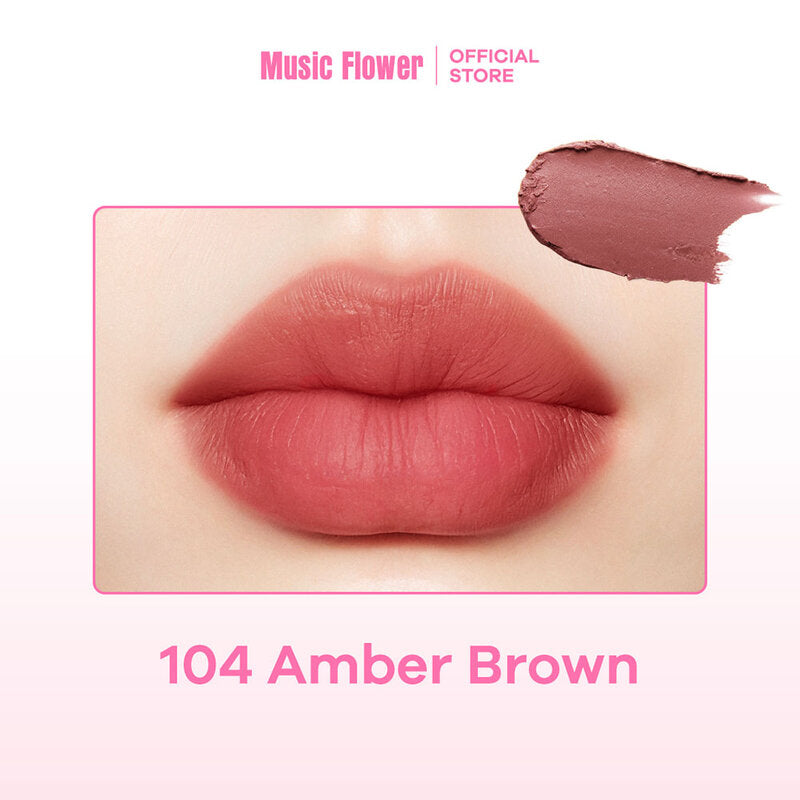 Music Flower Non-Transfer Matte Lip Gloss 3.3g #104 Amber Tea Brown