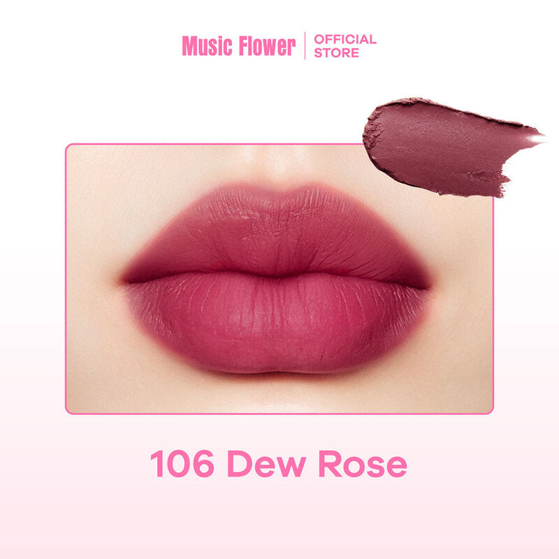 Music Flower Non-Transfer Matte Lip Gloss 3.3g #106 Morning Dew Rose