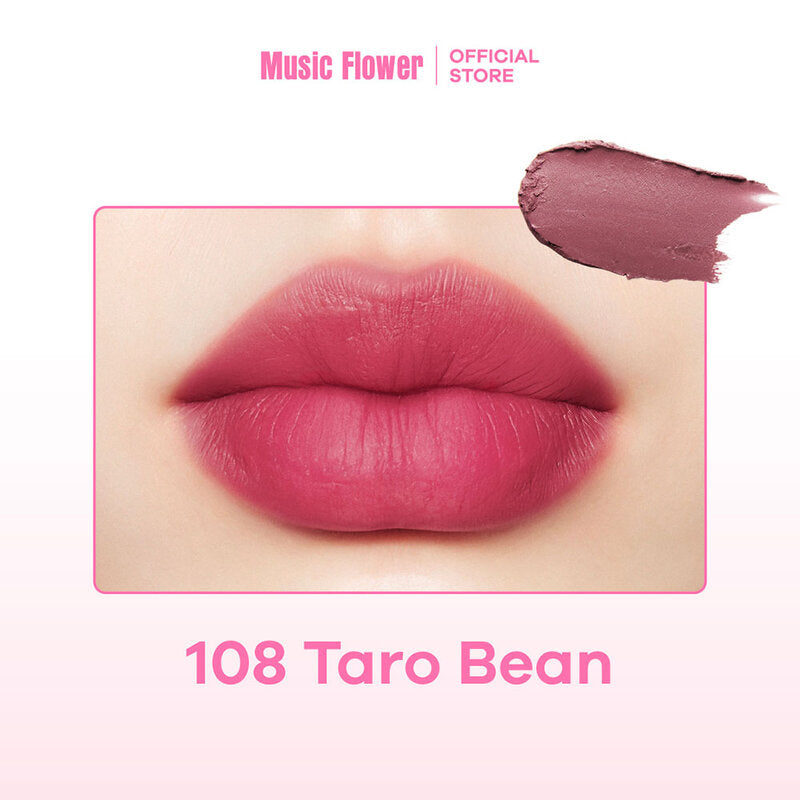 Music Flower Non-Transfer Matte Lip Gloss 3.3g #108 Taro Bean Paste