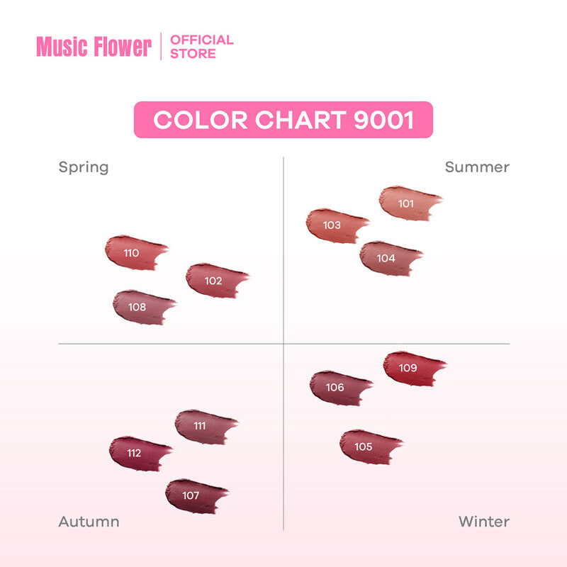 Music Flower Non-Transfer Matte Lip Gloss 3.3g #108 Taro Bean Paste