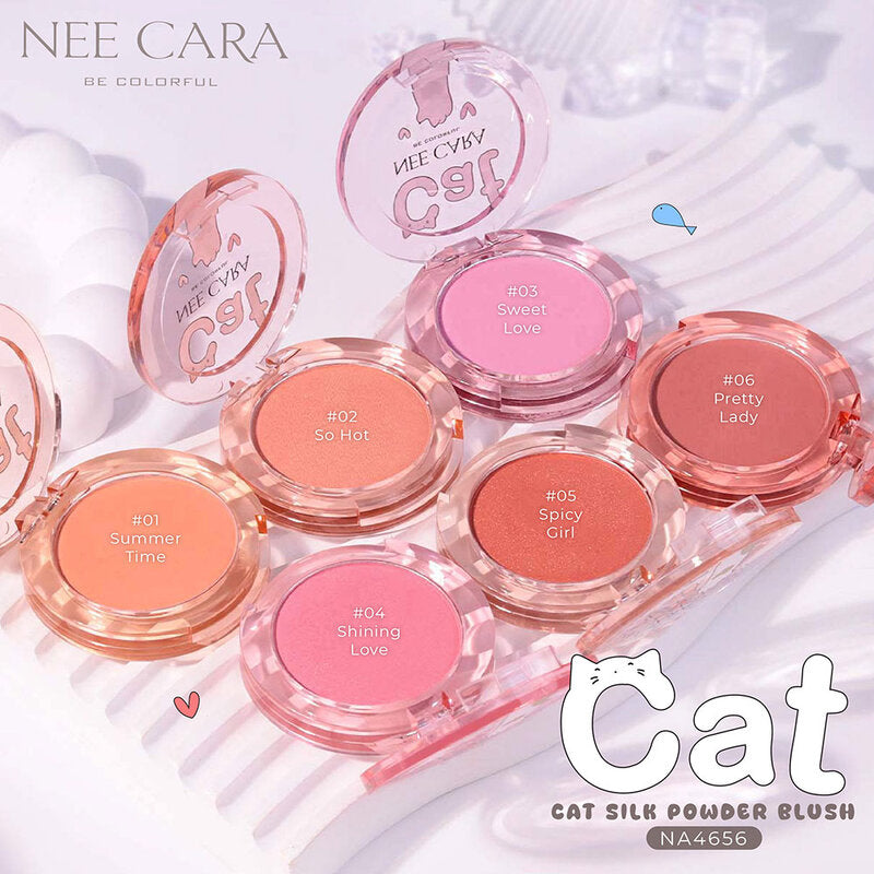 NEE CARA Cat Silk Powder Blush 8g #04 Shining Love