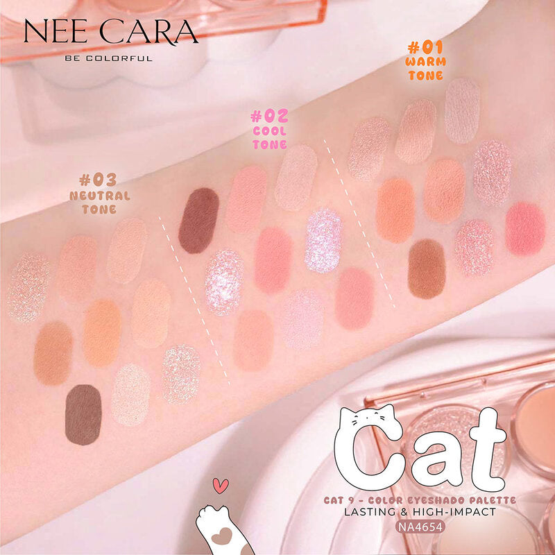 NEE CARA Cat 9-Color Eyeshadow 13.5g #01 Life