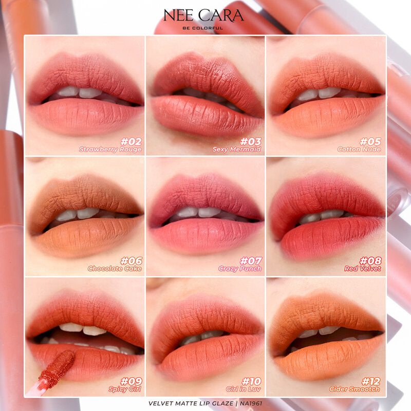 NEE CARA Velvet Matte Lip Glaze 4g #05