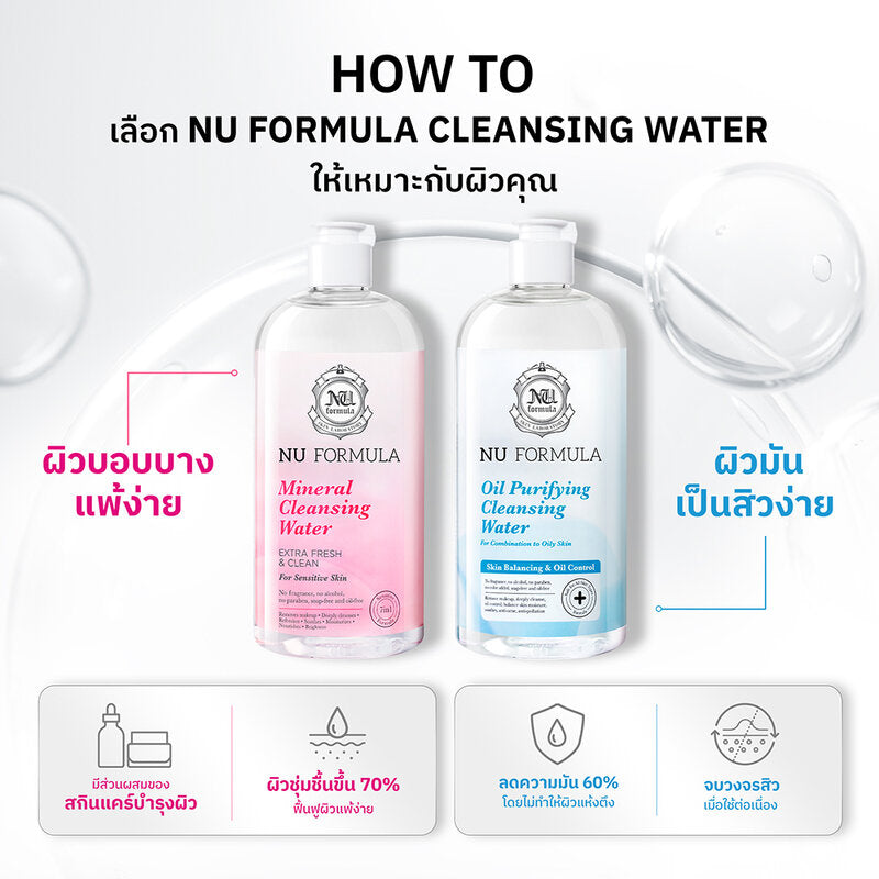 Nu Formula Mineral Cleansing Water For Sensitive Skin 510ml
