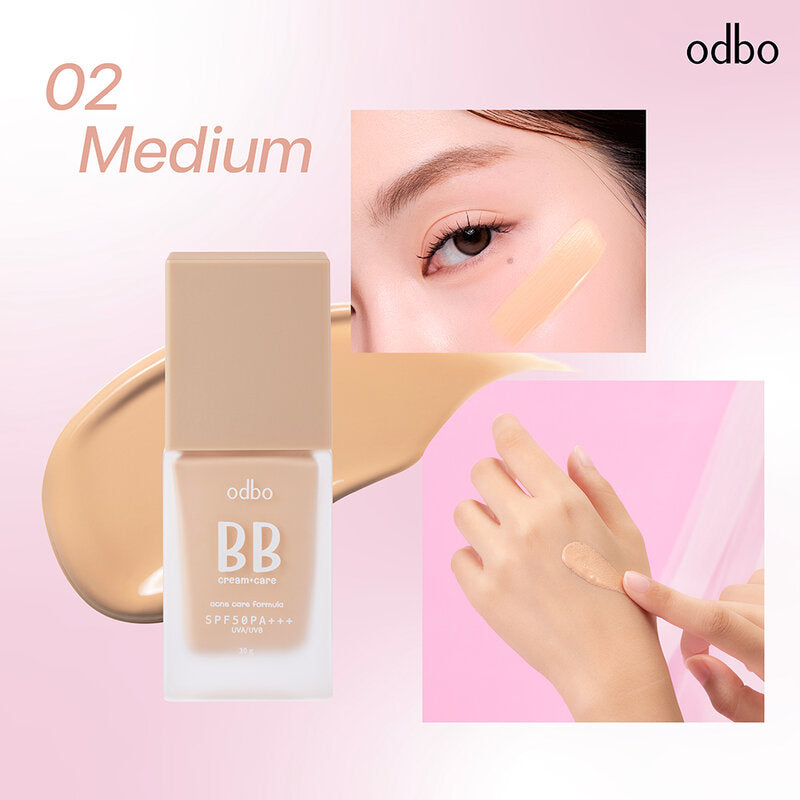 ODBO BB Cream + Care SPF50 PA+++ 30g #02 Medium Light