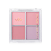 ODBO Blusher Palette - 4 Shades for Natural Finish - Beauty Buddy